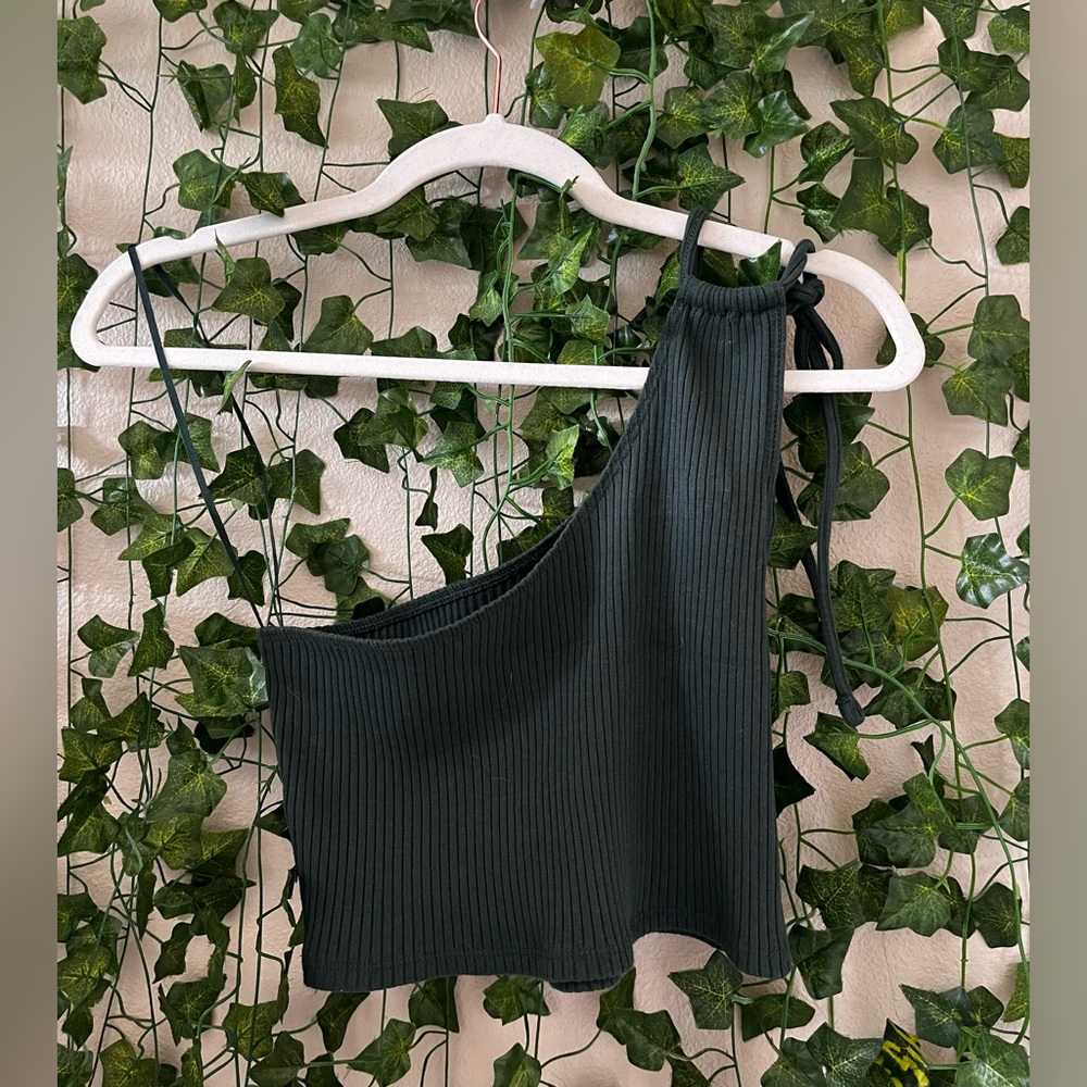 GREEN AERIE CROP TOP